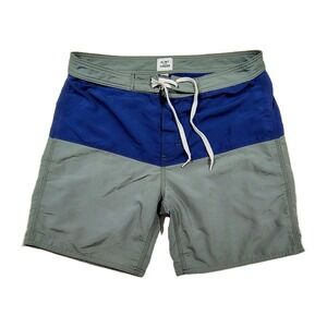 Flint And Tinder Huckberry Boardshorts vintsge  Bottoms Men's 34 Blue Green
